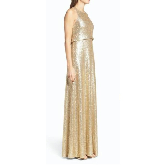 Jenny Yoo Sloane Sequin Blouson Gown - Picture 4 of 6